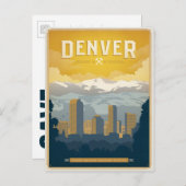 Save the date | Denver, CO Aankondigingskaart (Voorkant / Achterkant)