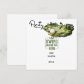 Save The Date Dernier swing de golfeur avant la bague Enterremen (Devant / Derrière)