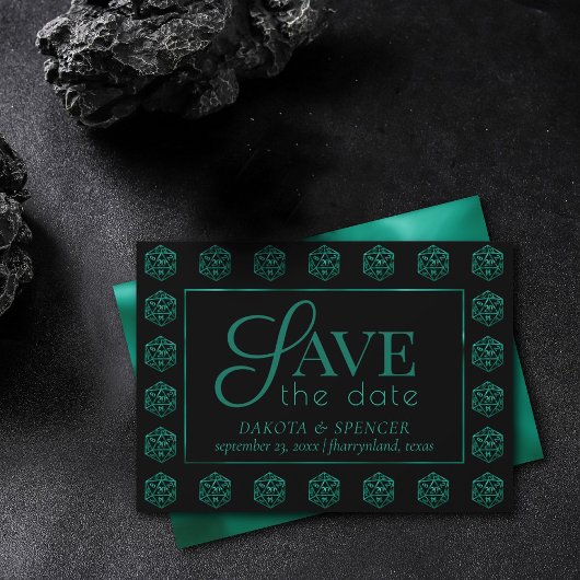 Save The Date Dés RPG | Emerald Imaginaire Tabletop Retro Gamer