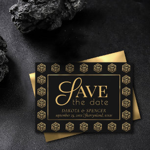 Save The Date Dés RPG   Gold Imaginaire Retro Tabletop PnP Gamer