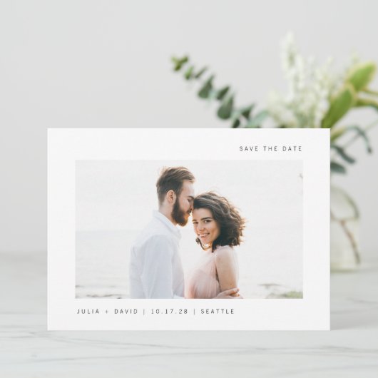 Save The Date Des souhaits simples | Code QR de deux Mariages ph (Debout devant)