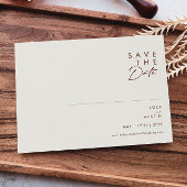 Save The Date Désert simple | Blanc naturel horizontal