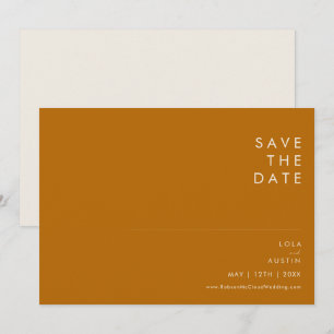 Save The Date Désert simple   Orange brûlé horizontal