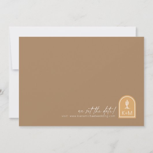 Save The Date Desert Vibes Mariage Horizontal ID1019 (Dos)