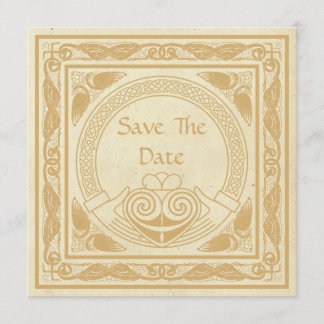Save The Date Design Celtique Avec Mariage Claddagh Enregistrer 
