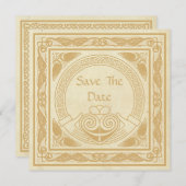 Save The Date Design Celtique Avec Mariage Claddagh Enregistrer  (Devant / Derrière)
