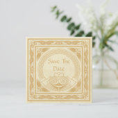 Save The Date Design Celtique Avec Mariage Claddagh Enregistrer  (Debout devant)