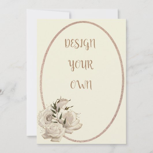 Save The Date Design Élégant Votre Propre Floral Économisez La D (Devant)