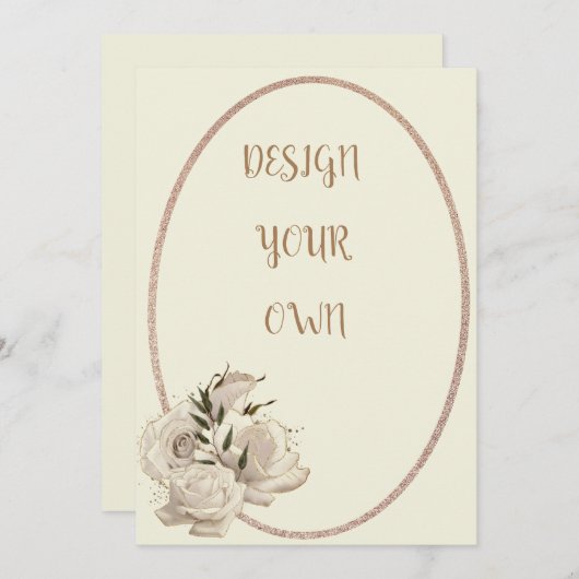 Save The Date Design Élégant Votre Propre Floral Économisez La D (Devant / Derrière)