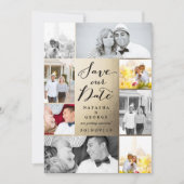 Save The Date Design Moderne Calligraphie Script 8 Multi Photo (Devant)