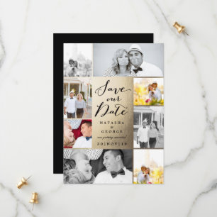 Save The Date Design Moderne Calligraphie Script 8 Multi Photo