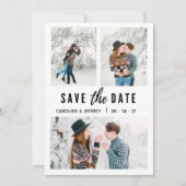 Save The Date design moderne multi photo enregistrer la date (Devant)