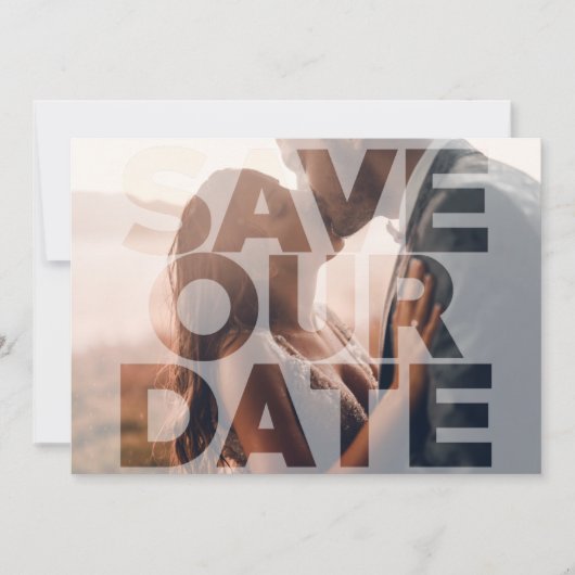 Save The Date Design Moderne Photo Mariage Enregistrer La Date (Devant)