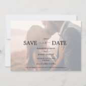 Save The Date Design Moderne Photo Mariage Enregistrer La Date (Dos)