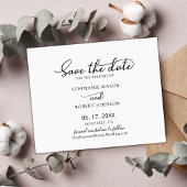 Save The Date Design moderne Script 3 Photo Collage Mariage