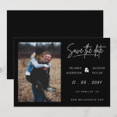Save The Date Design moderne Simple Classy Photo manuscrite (Devant / Derrière)