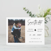 Save The Date Design moderne Simple Classy Photo manuscrite (Debout devant)