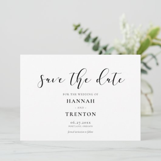 Save The Date Design simple et élégant (Debout devant)