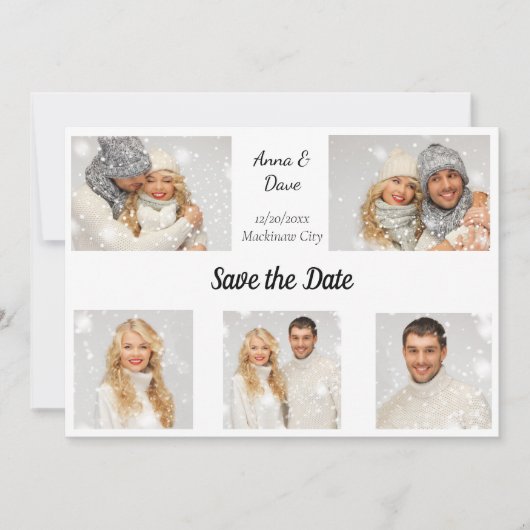 Save The Date Designer cinq photo Enregistrer la date (Devant)
