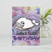 Save The Date dessin de baleine mignonne (Debout devant)