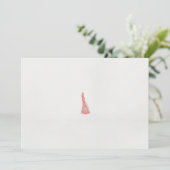 Save The Date dessin d'un oiseau avec des fleurs dessus (Debout devant)