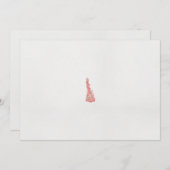 Save The Date dessin d'un oiseau avec des fleurs dessus (Devant / Derrière)