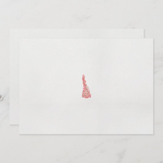 Save The Date dessin d'un oiseau avec des fleurs dessus (Devant / Derrière)