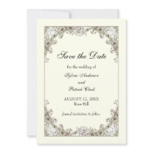 Dessin fleurs ivoire romantique mariage