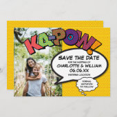 Save The Date Dessin moderne KAPOW Photo (Devant / Derrière)