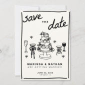 Save The Date Dessiné ensemble Mariage (Devant)