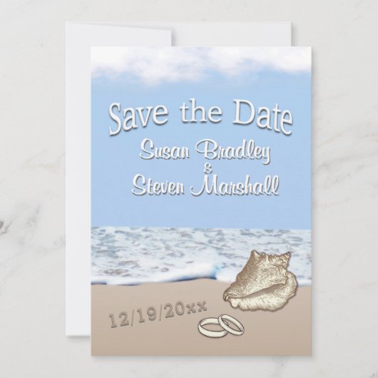 Save The Date Destination Beach Wedding Enregistrer la date (Devant)