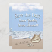 Save The Date Destination Beach Wedding Enregistrer la date (Devant / Derrière)