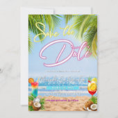 Save The Date Destination Beach Wedding Enregistrer la date Invi (Devant)