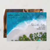 Save The Date Destination Beach Wedding Photo Enregistrer la dat (Devant / Derrière)