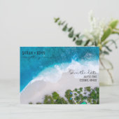 Save The Date Destination Beach Wedding Photo Enregistrer la dat (Debout devant)