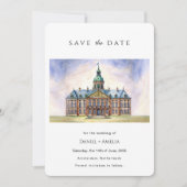 Save The Date Destination d'Amsterdam Pays-Bas Watercolor (Devant)