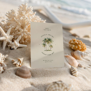 Save The Date Destination de mariage élégante sur le thème des p