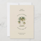 Save The Date Destination de mariage élégante sur le thème des p (Devant)