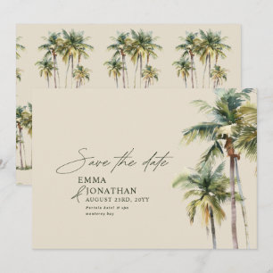 Save The Date Destination de mariage élégante sur le thème des p