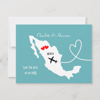 Save The Date Destination de mariage Mexique Sauvegarder la date