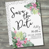 Save The Date Destination de Plage Mariage Tropical