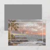 Save The Date Destination de plage Sauvegarder la date de mariag (Devant / Derrière)