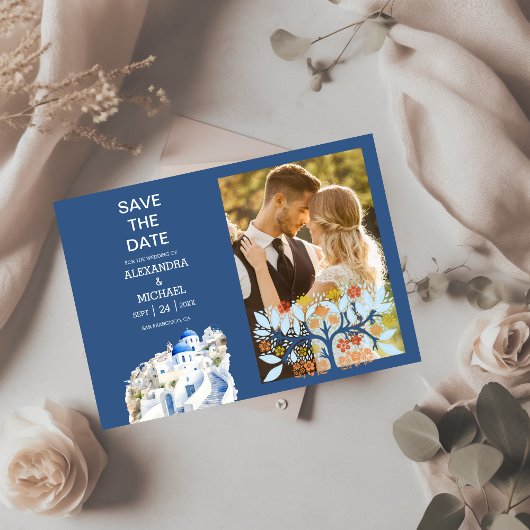 Save The Date Destination Grèce Mariage Santorin