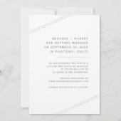 Save The Date Destination Mariage bleu avion Monogramme photo (Dos)