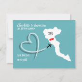 Save The Date Destination Mariage Corfou Enregistrez La Date (Devant)
