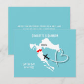 Save The Date Destination Mariage Croatie Enregistrez La Date (Devant / Derrière)