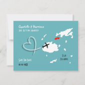 Save The Date Destination Mariage Des Îles Fidji Enregistrer La  (Devant)