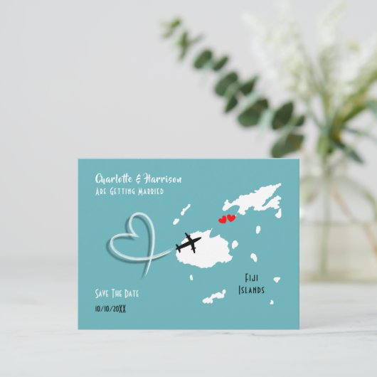 Save The Date Destination Mariage Des Îles Fidji Enregistrer La  (Debout devant)