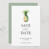 Save The Date Destination Mariage Enregistrer La Date Tropical (Devant / Derrière)