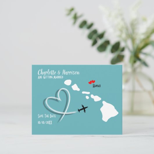 Save The Date Destination Mariage Hawaï Enregistrer La Date (Debout devant)